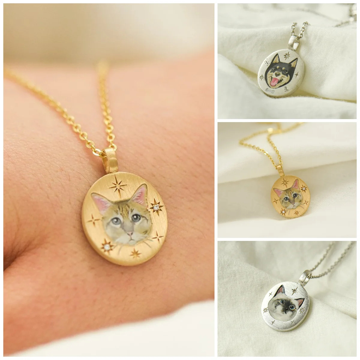 Titanium Steel Animal Necklace Vintage Pendant