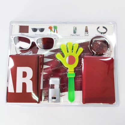 World Cup Cheering Kit Flag Football Scarf Fan Glasses Face Paint