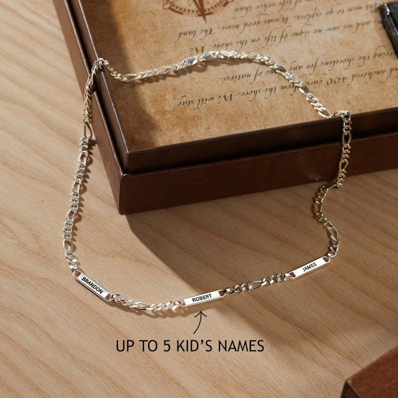 Men's Necklace With Names Engraved