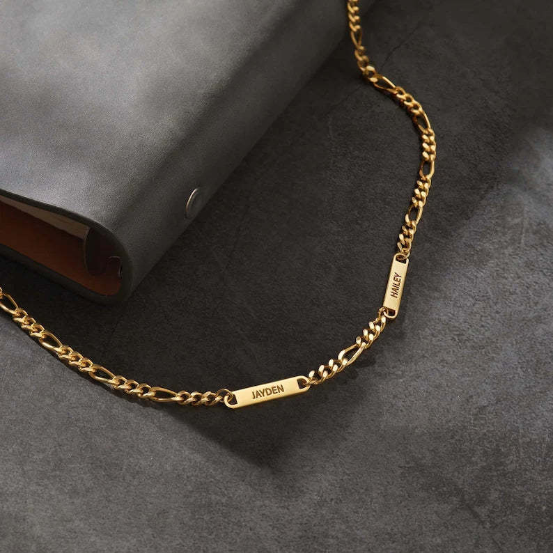 Men's Necklace With Names Engraved