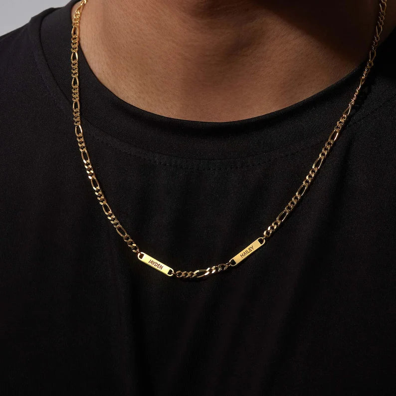 Men's Necklace With Names Engraved