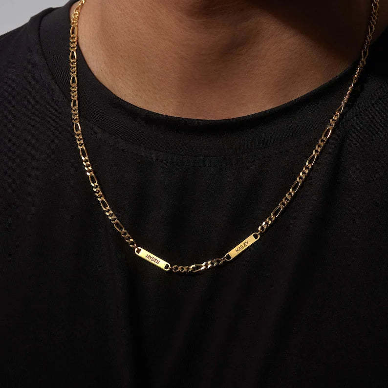 Men's Necklace With Names Engraved