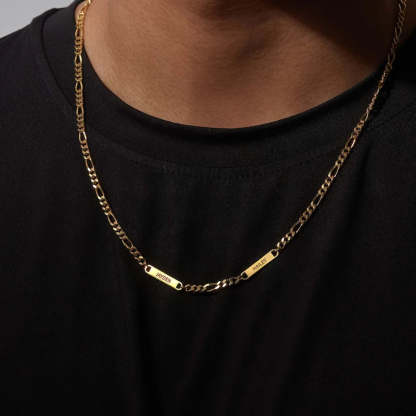 Men's Necklace With Names Engraved