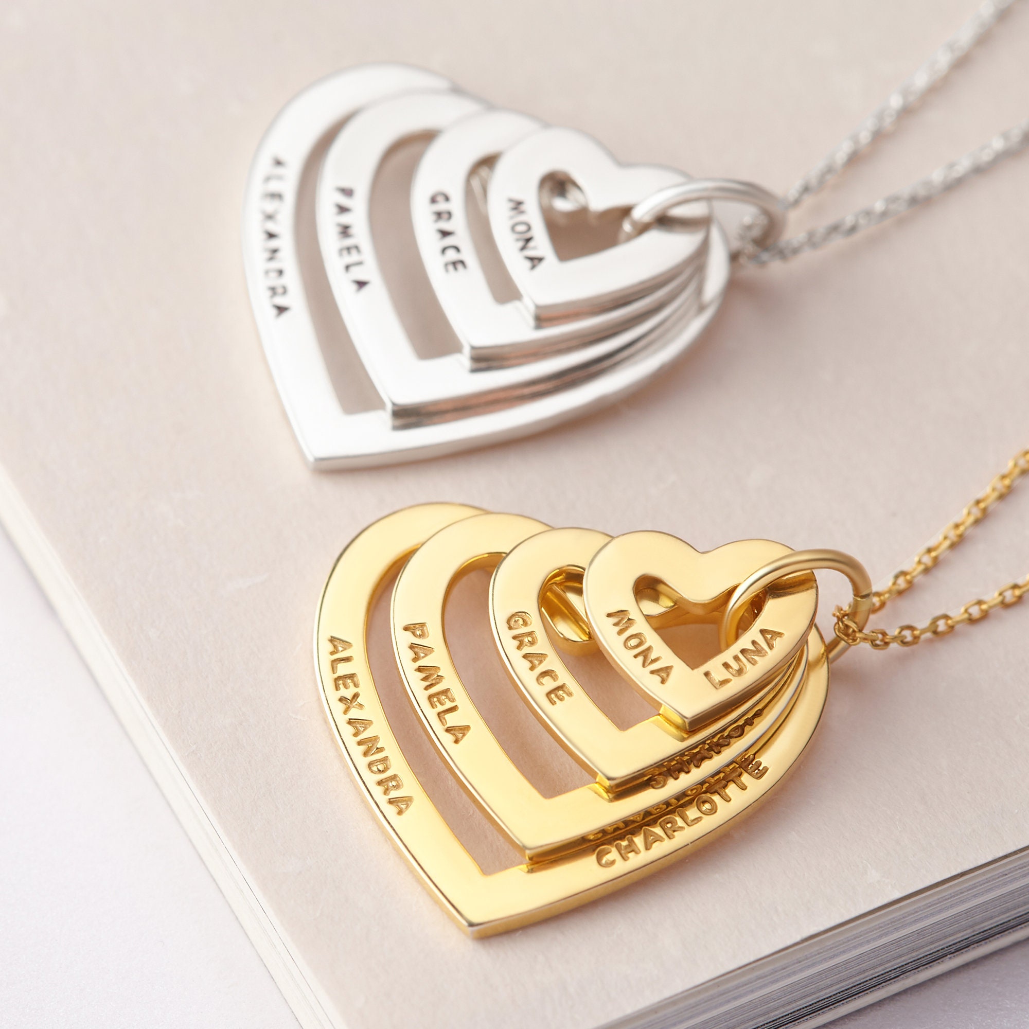 Personalized Grandma Heart Necklace