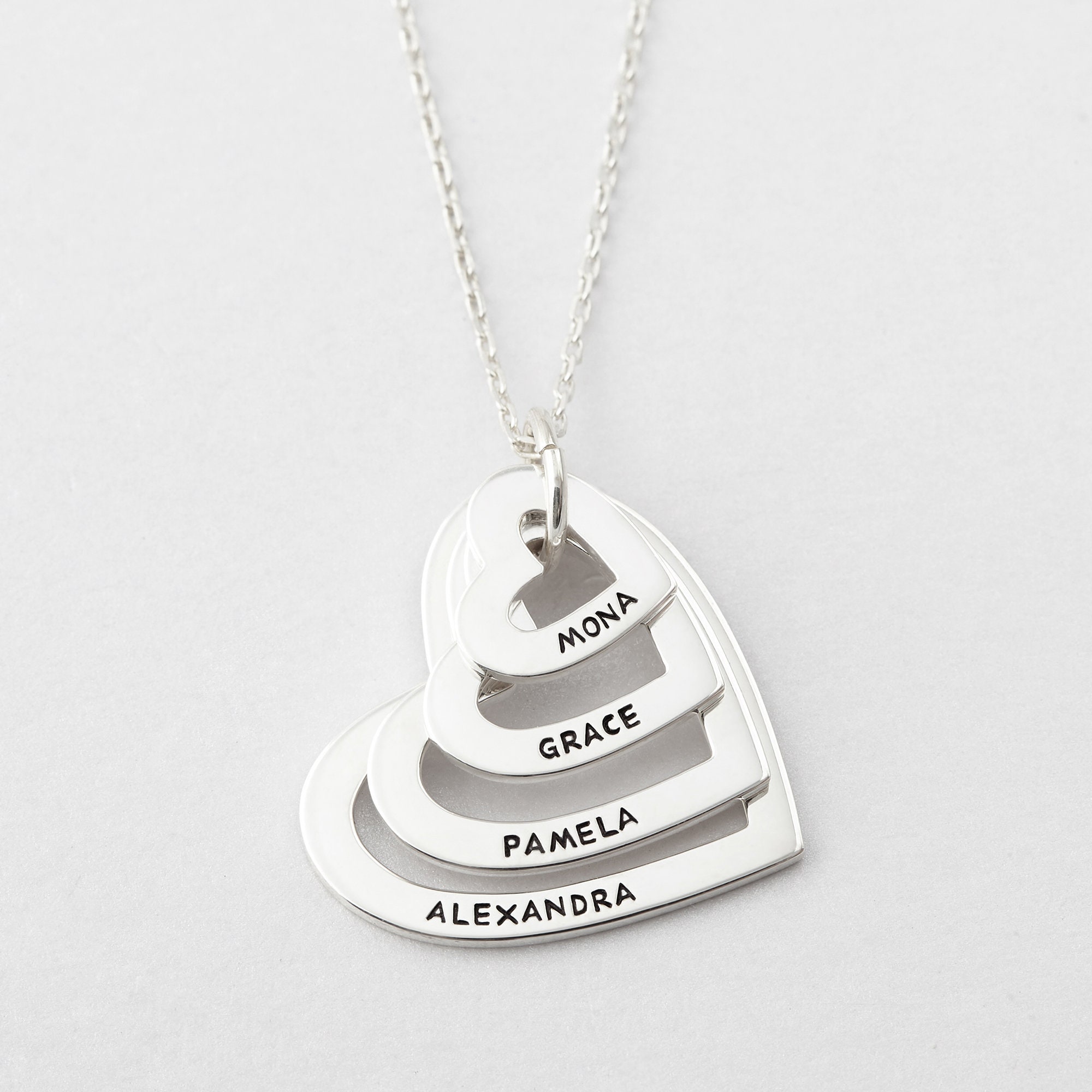 Personalized Grandma Heart Necklace