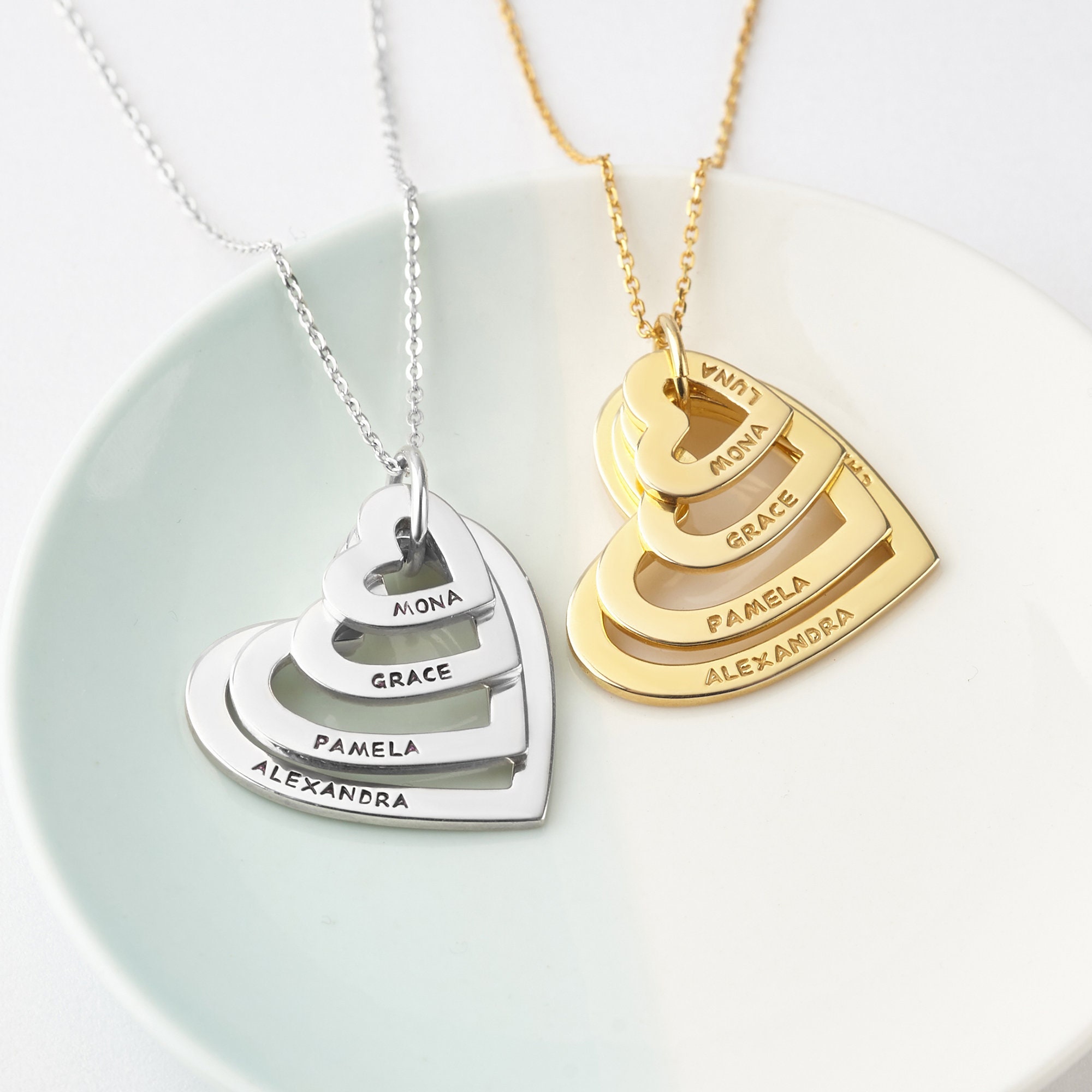 Personalized Grandma Heart Necklace