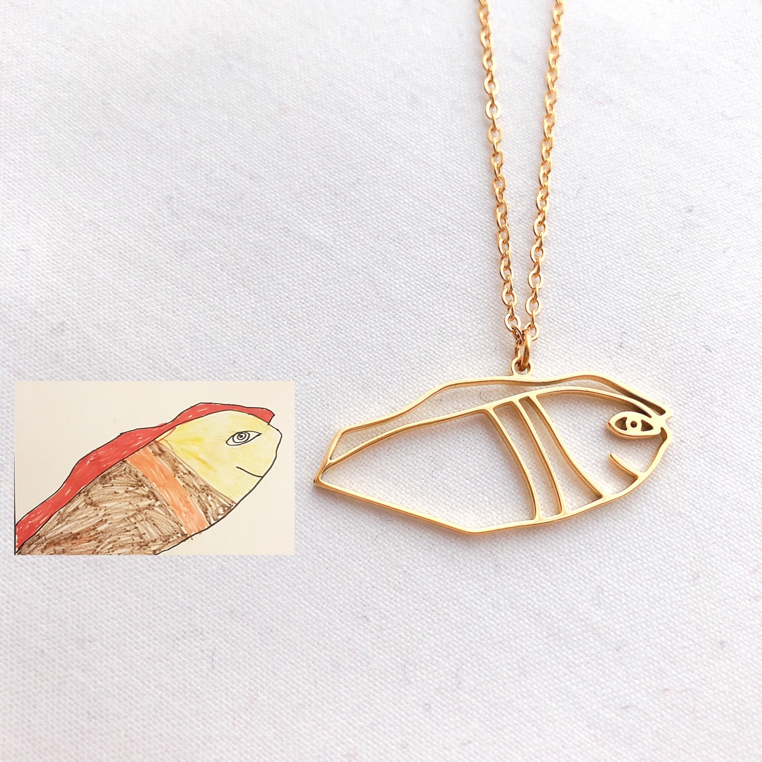 Christmas Gift Kids Custom Painting Necklace