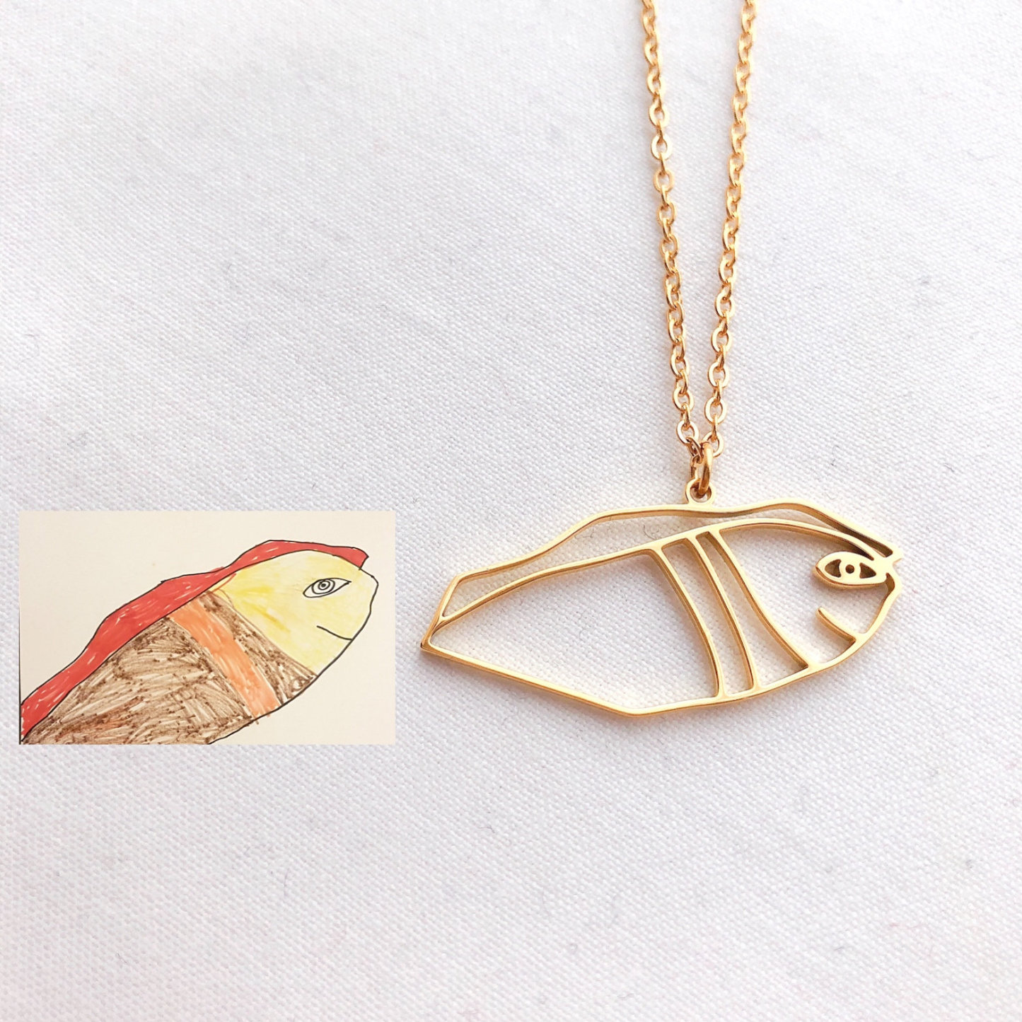 Christmas Gift Kids Custom Painting Necklace