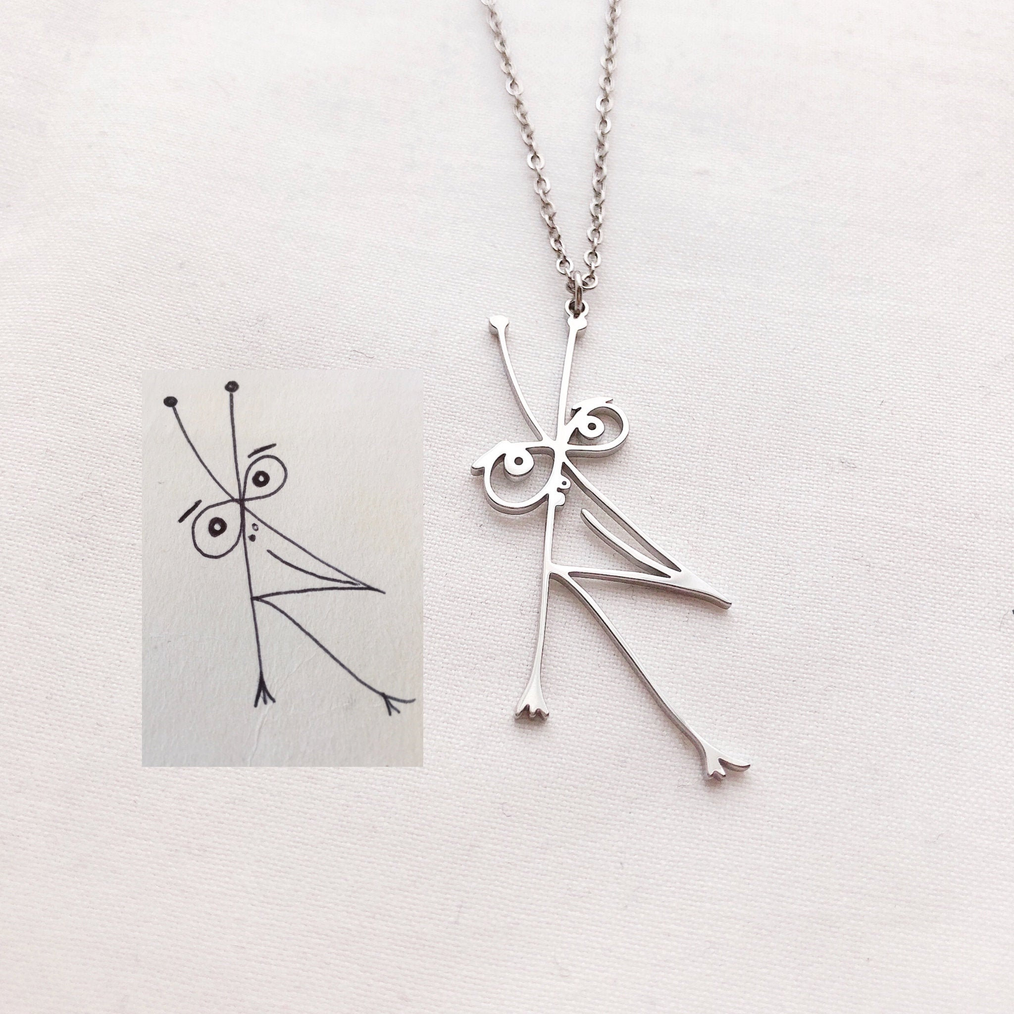 Christmas Gift Kids Custom Painting Necklace