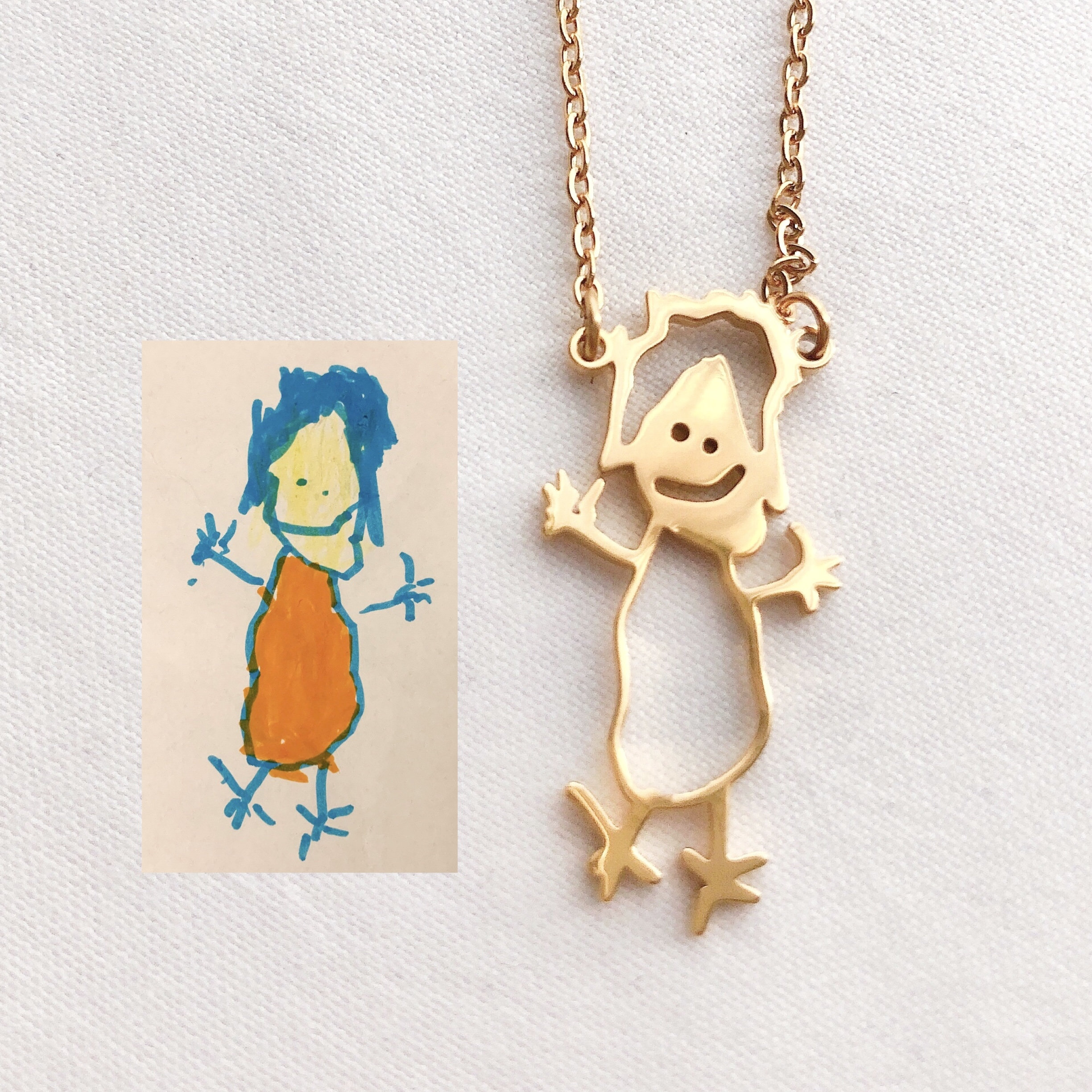 Christmas Gift Kids Custom Painting Necklace