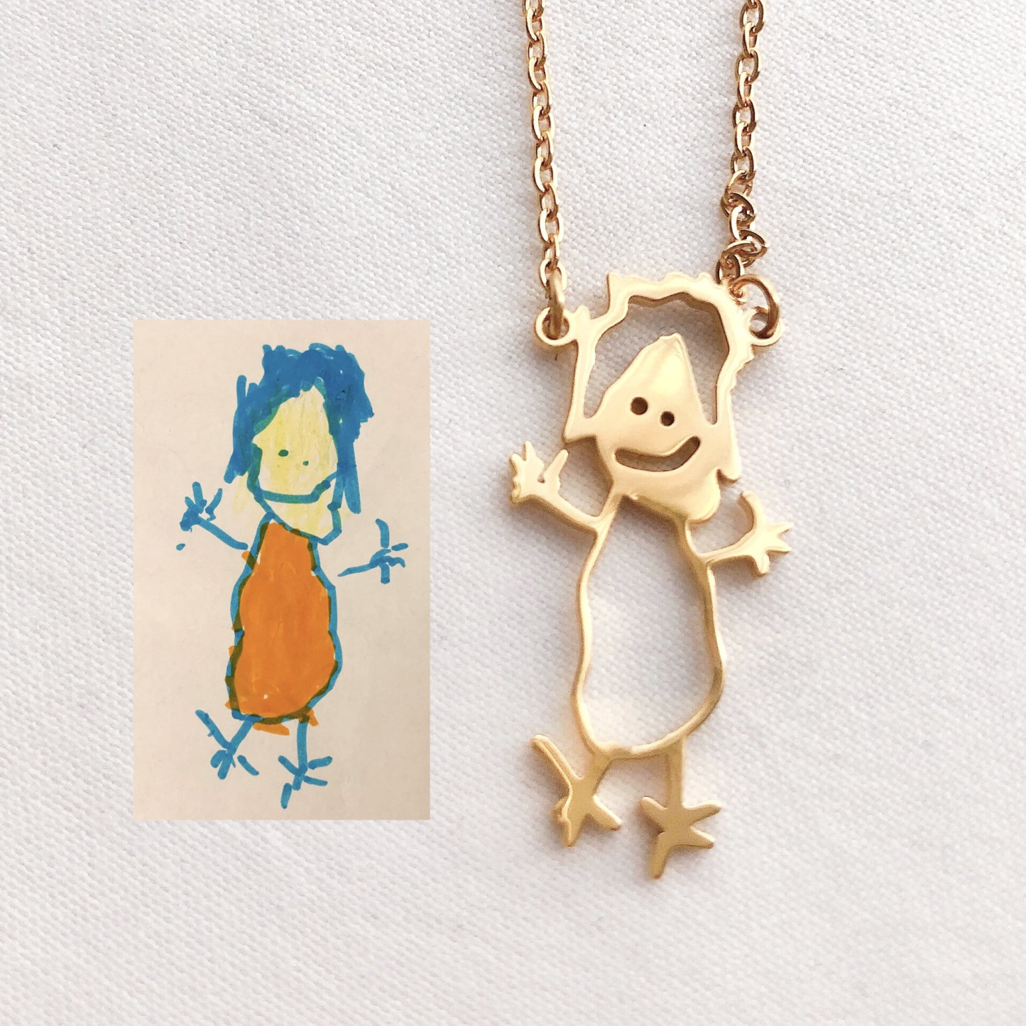 Christmas Gift Kids Custom Painting Necklace