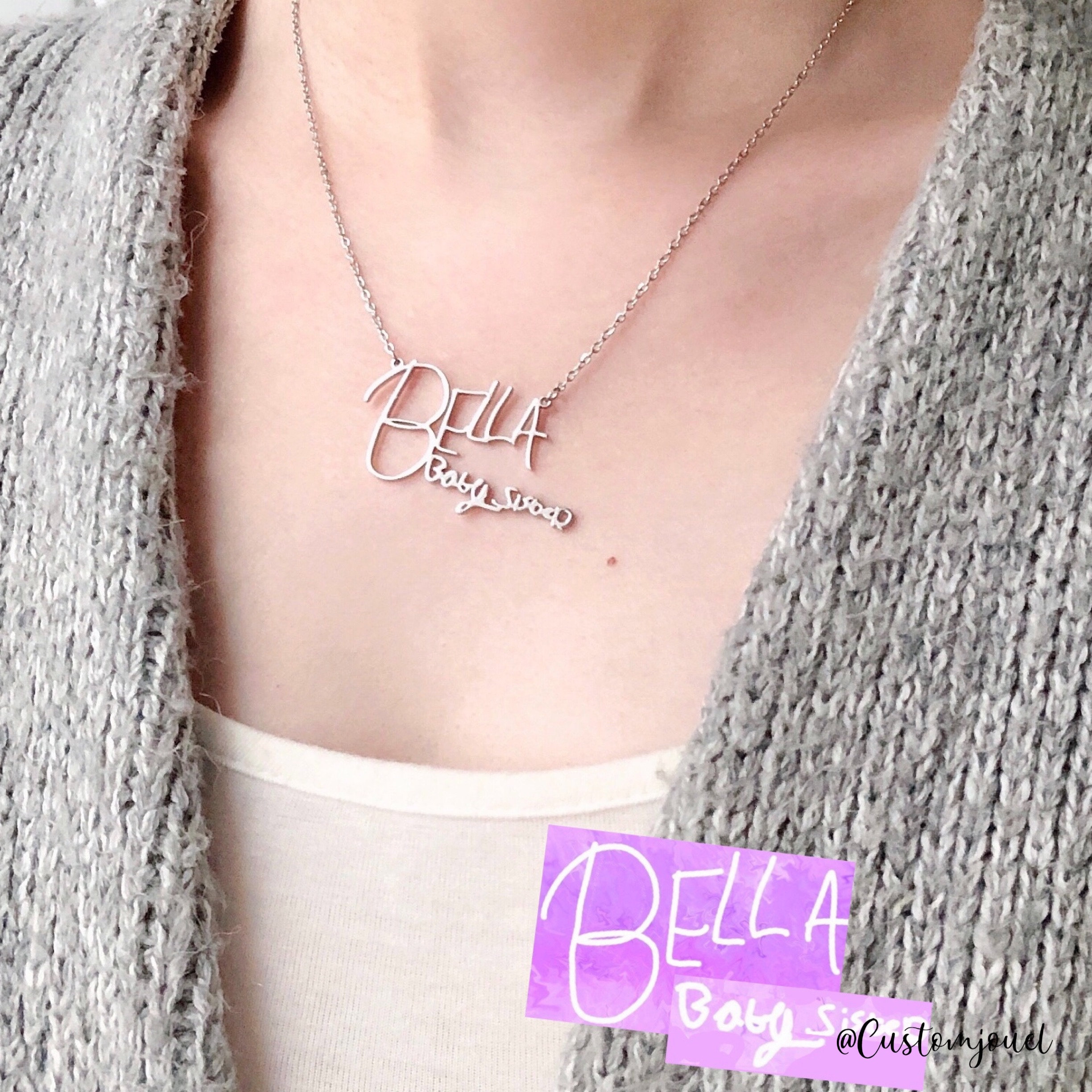 Christmas Gift Kids Custom Painting Necklace