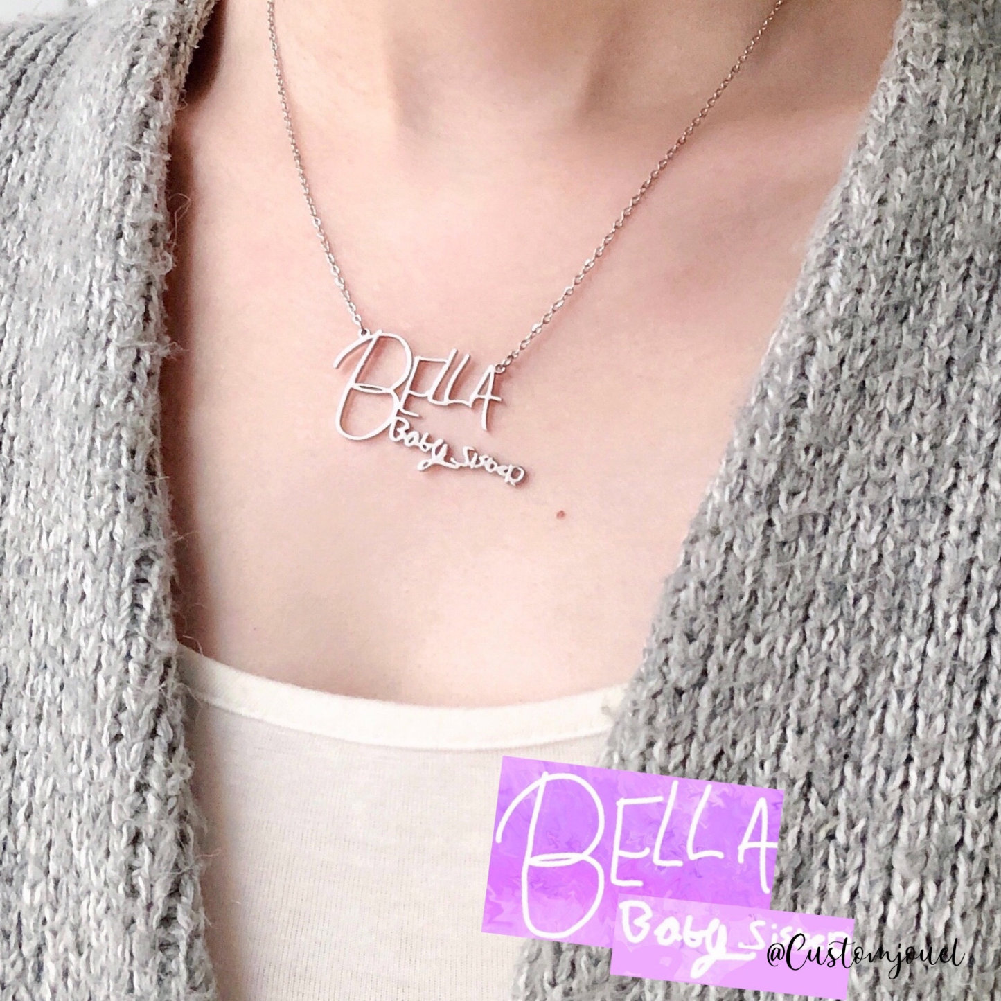 Christmas Gift Kids Custom Painting Necklace