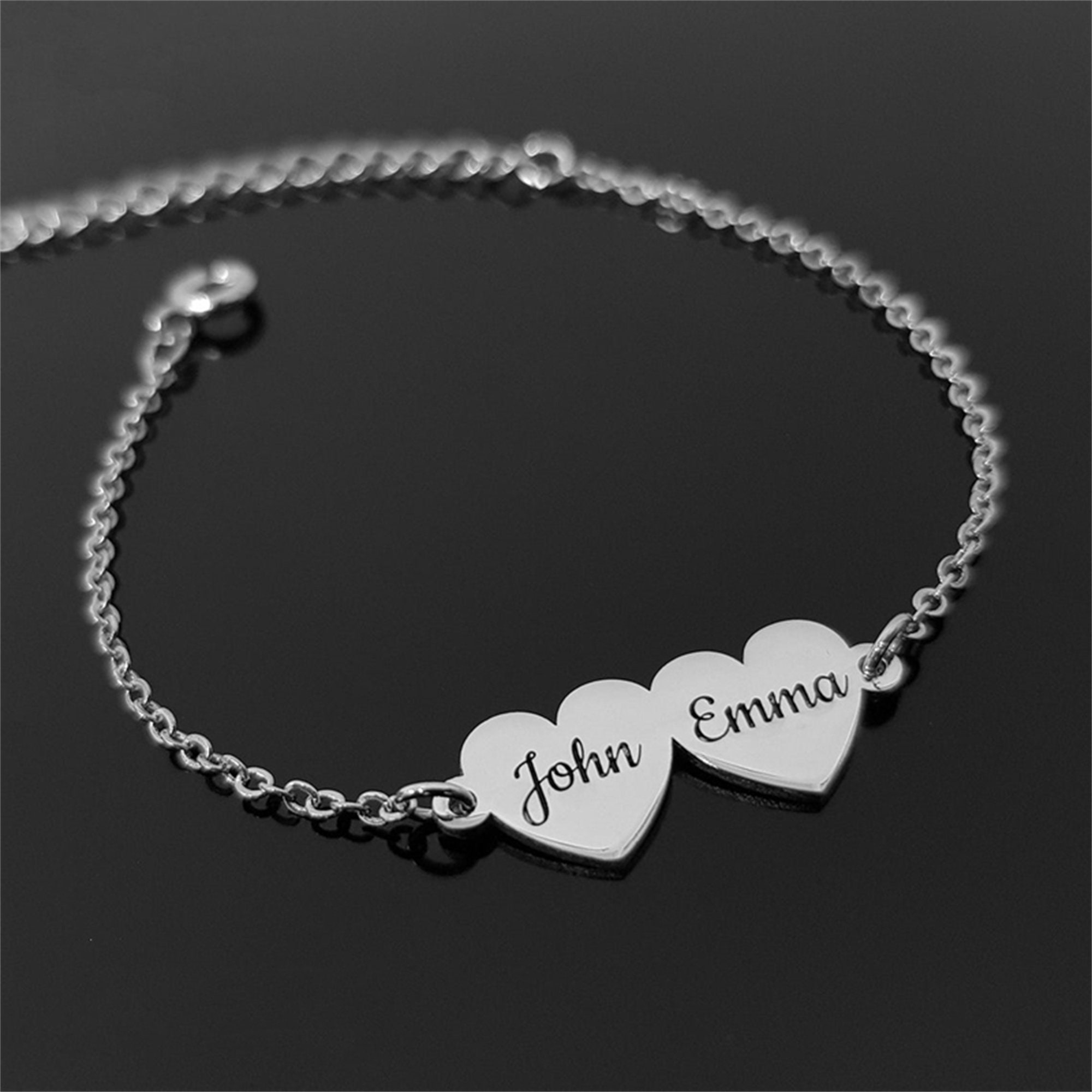 Custom Family Heart Name Bracelet