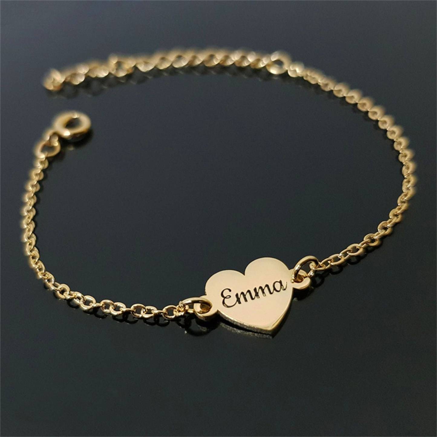 Custom Family Heart Name Bracelet