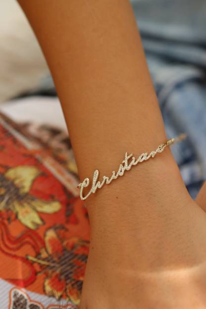 Custom Pavé Name Bracelet