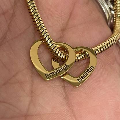 Personalized Hearts Bracelet for Mom with Kids Names