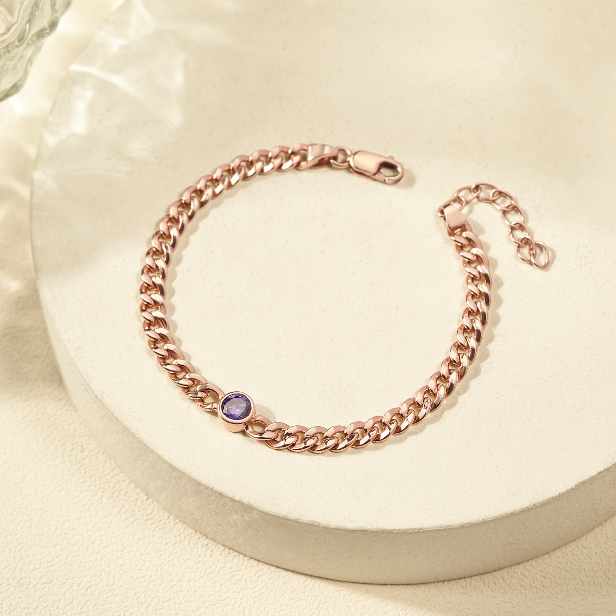 Custom Family Birthstone Bracelet for Mom