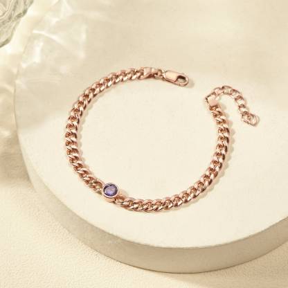 Custom Family Birthstone Bracelet for Mom