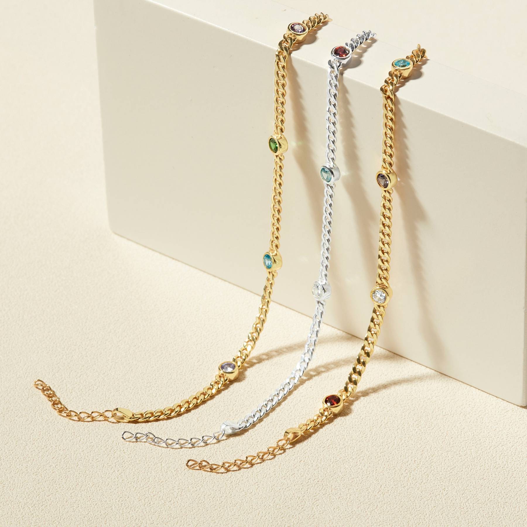 Custom Family Birthstone Bracelet for Mom