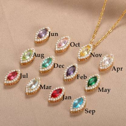 Personalized Family Minimalist Birthstone Necklace