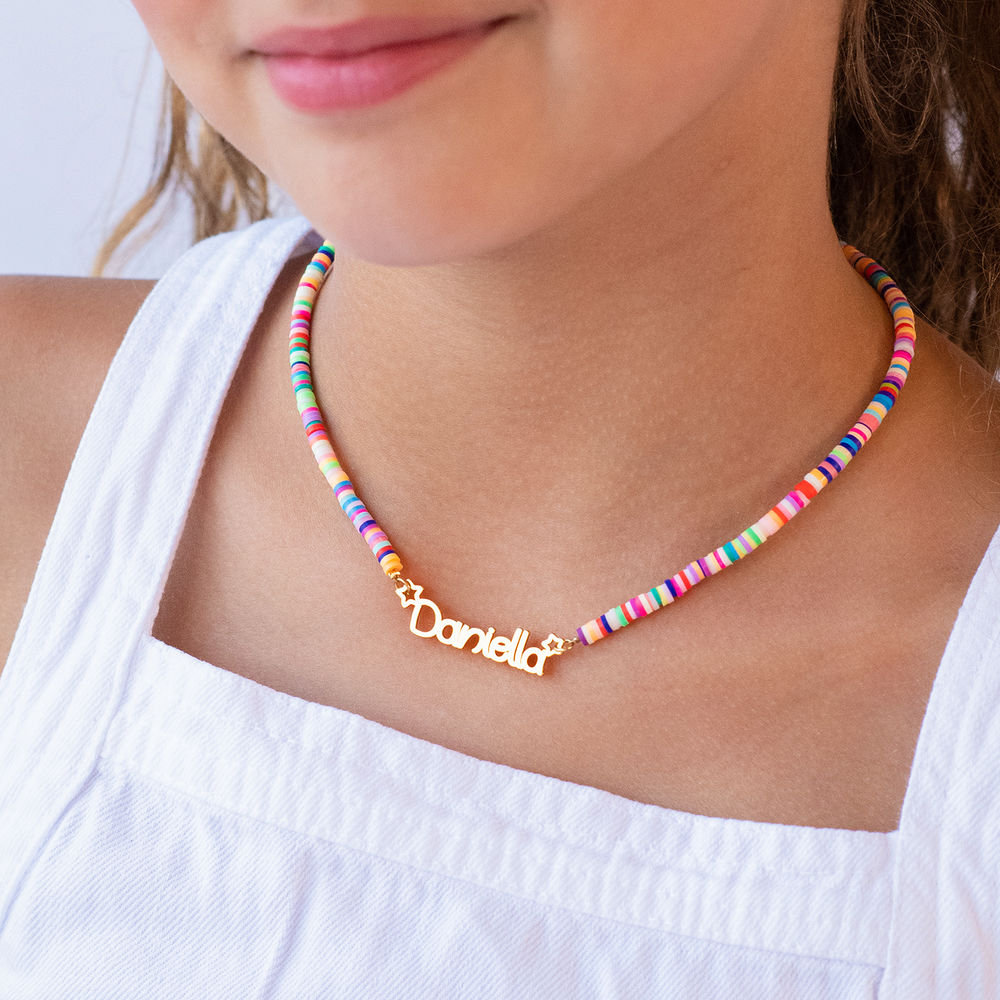 Christmas Gift Colorful Name Necklace for girls