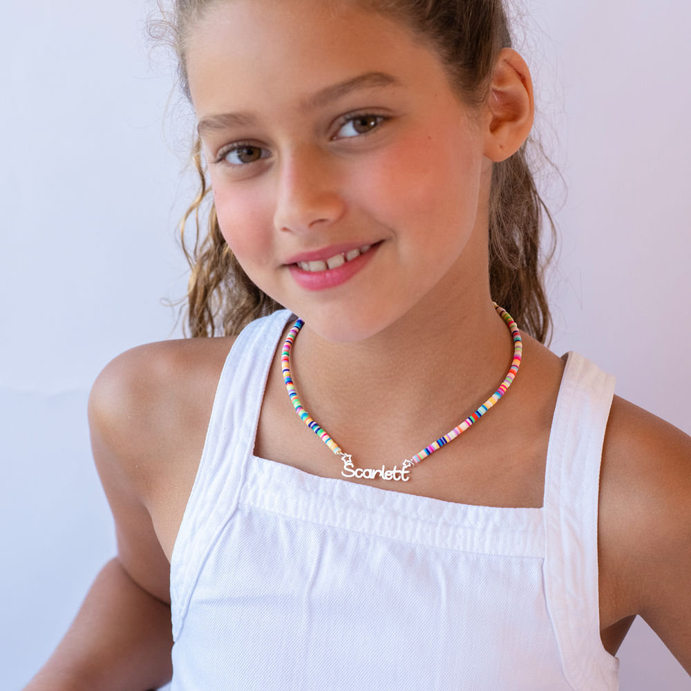 Christmas Gift Colorful Name Necklace for girls