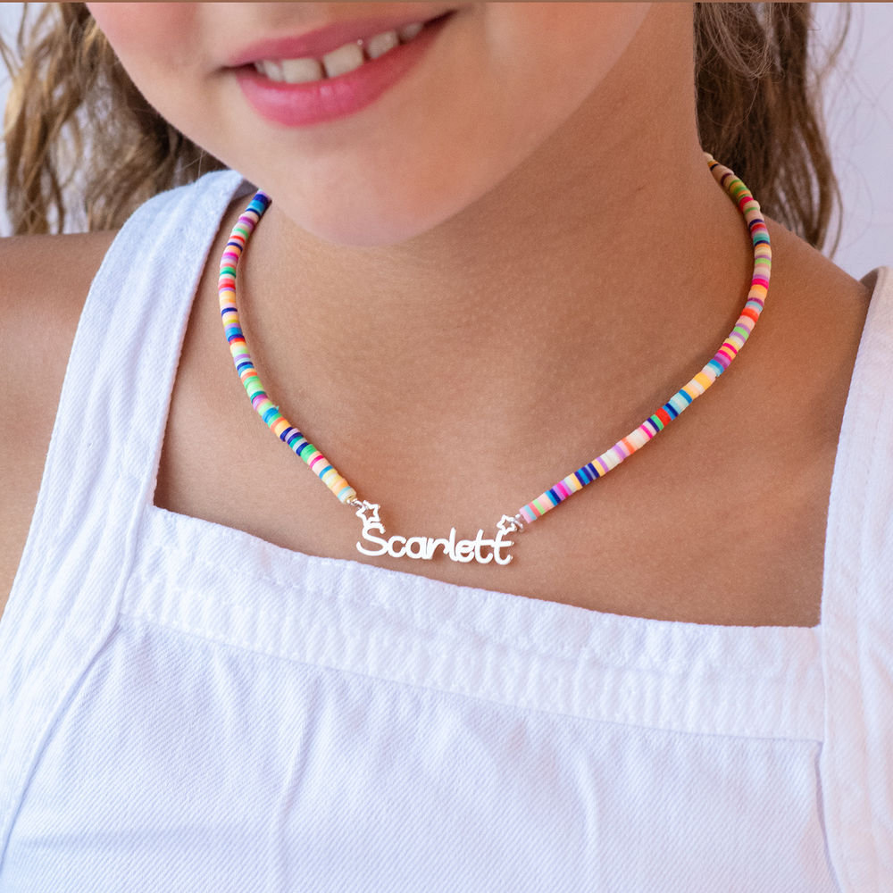 Christmas Gift Colorful Name Necklace for girls