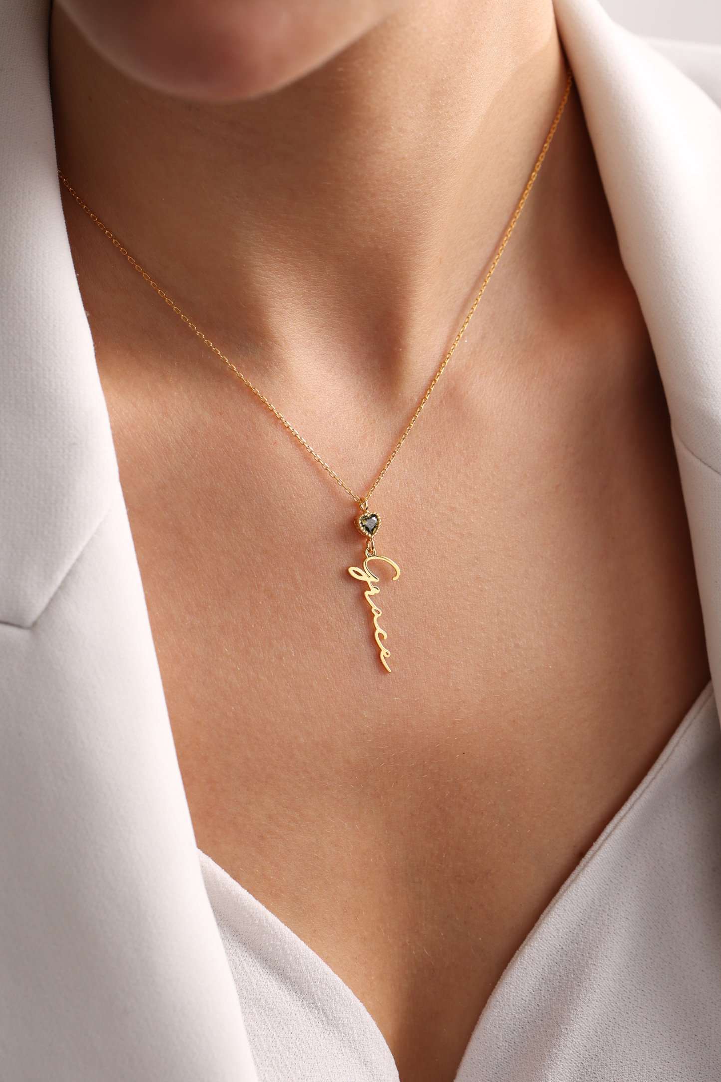 Personalized Name and Birthstone Necklace