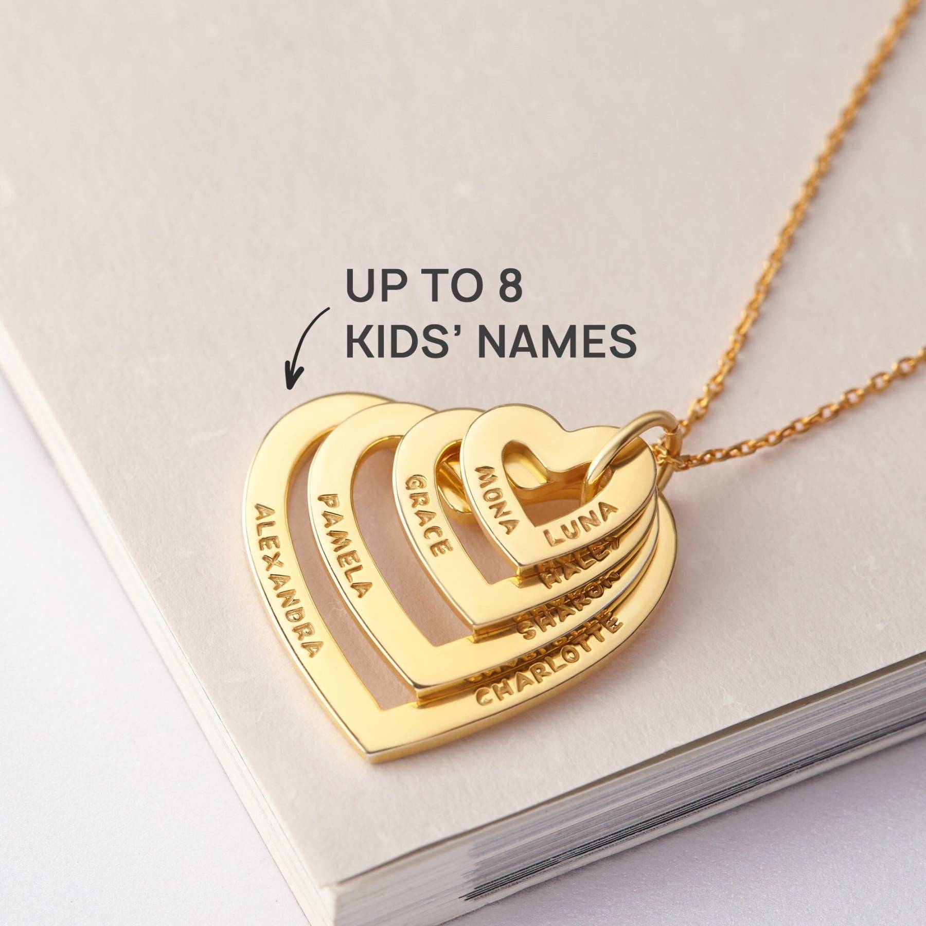 Personalized Grandma Heart Necklace