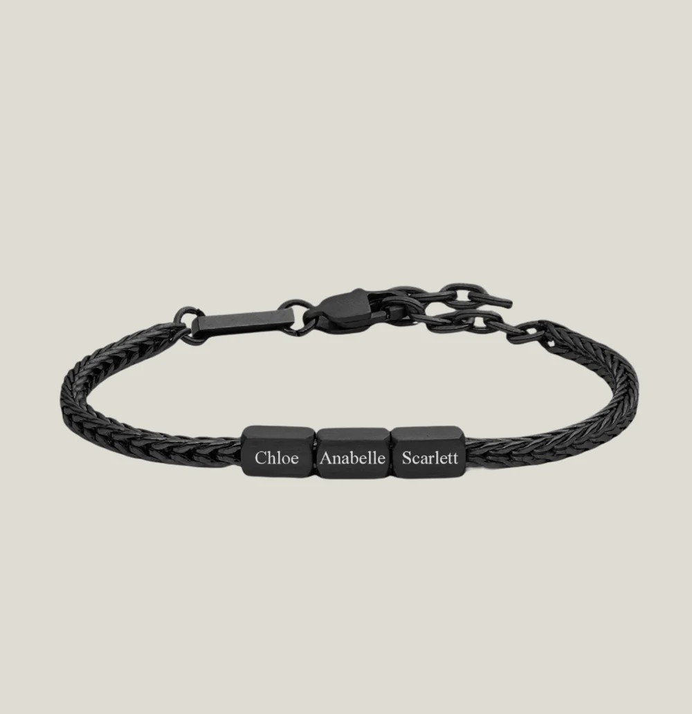 Men's Bracelet With Names Engraved