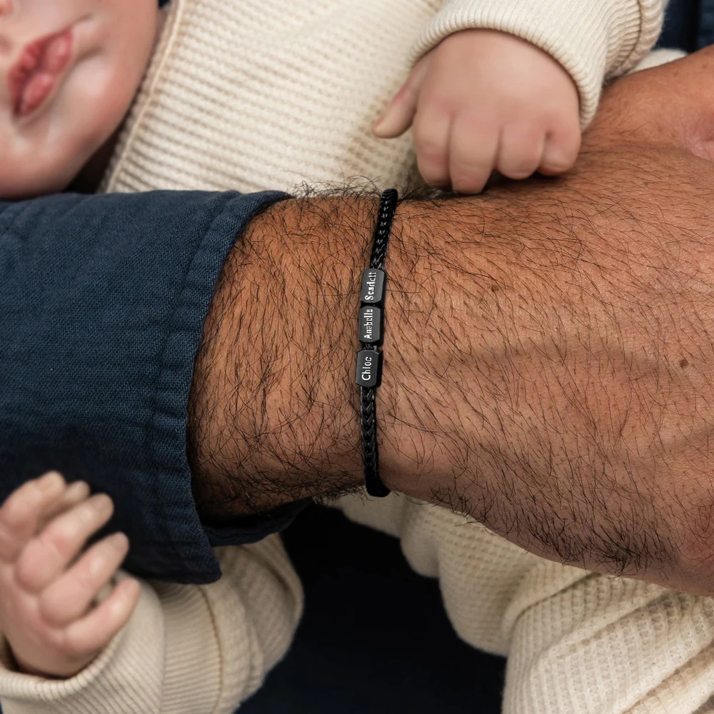 Men's Bracelet With Names Engraved