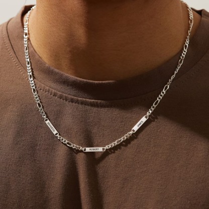Men's Necklace With Names Engraved