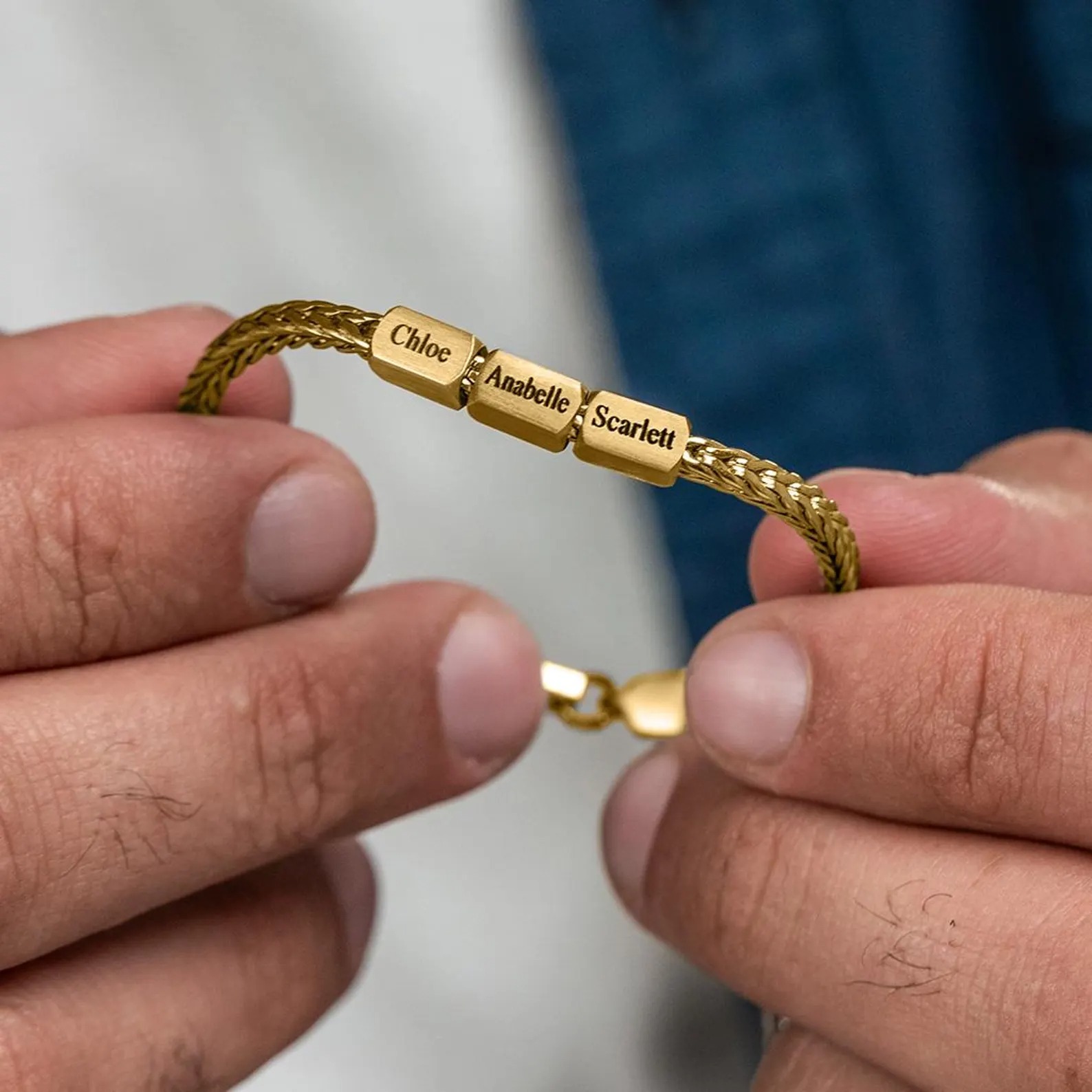 Men's Bracelet With Names Engraved