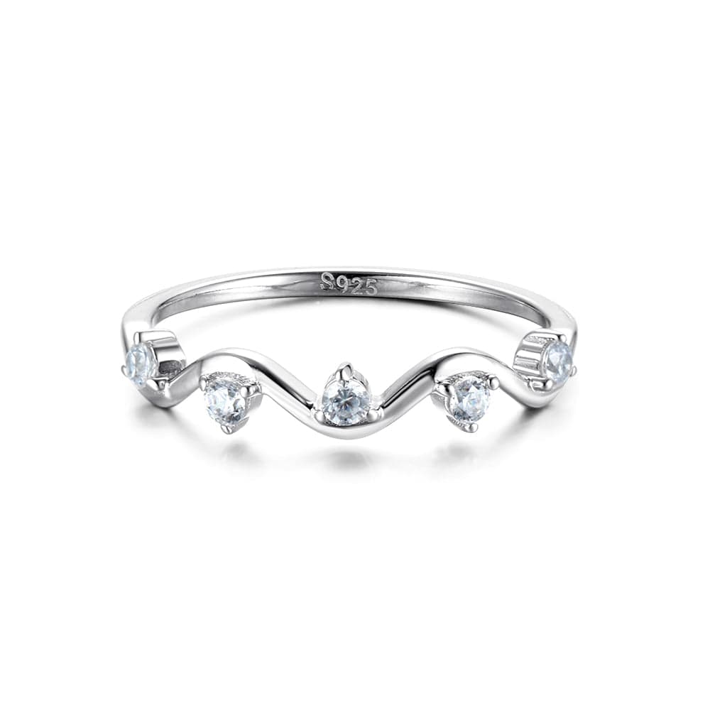 Valentine's Day Gift To My Daughter Highs And Lows Wave Ring