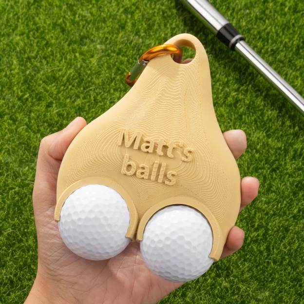 Personalized Printed Text Funny Multicolor Golf Ball Holder