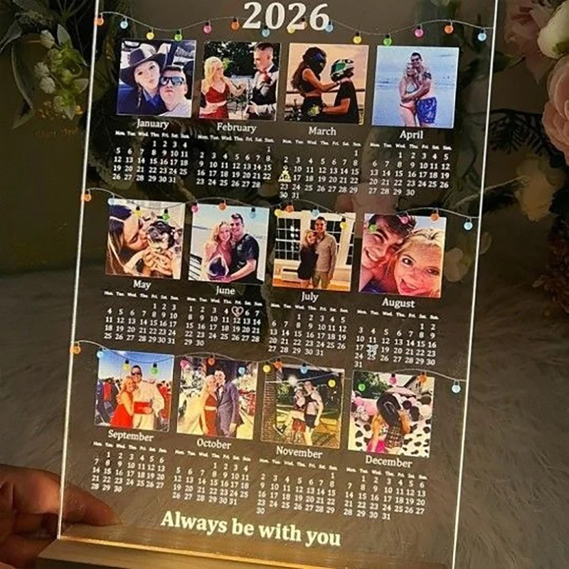 Customized 2026 calendar LED lightbox (with photo)