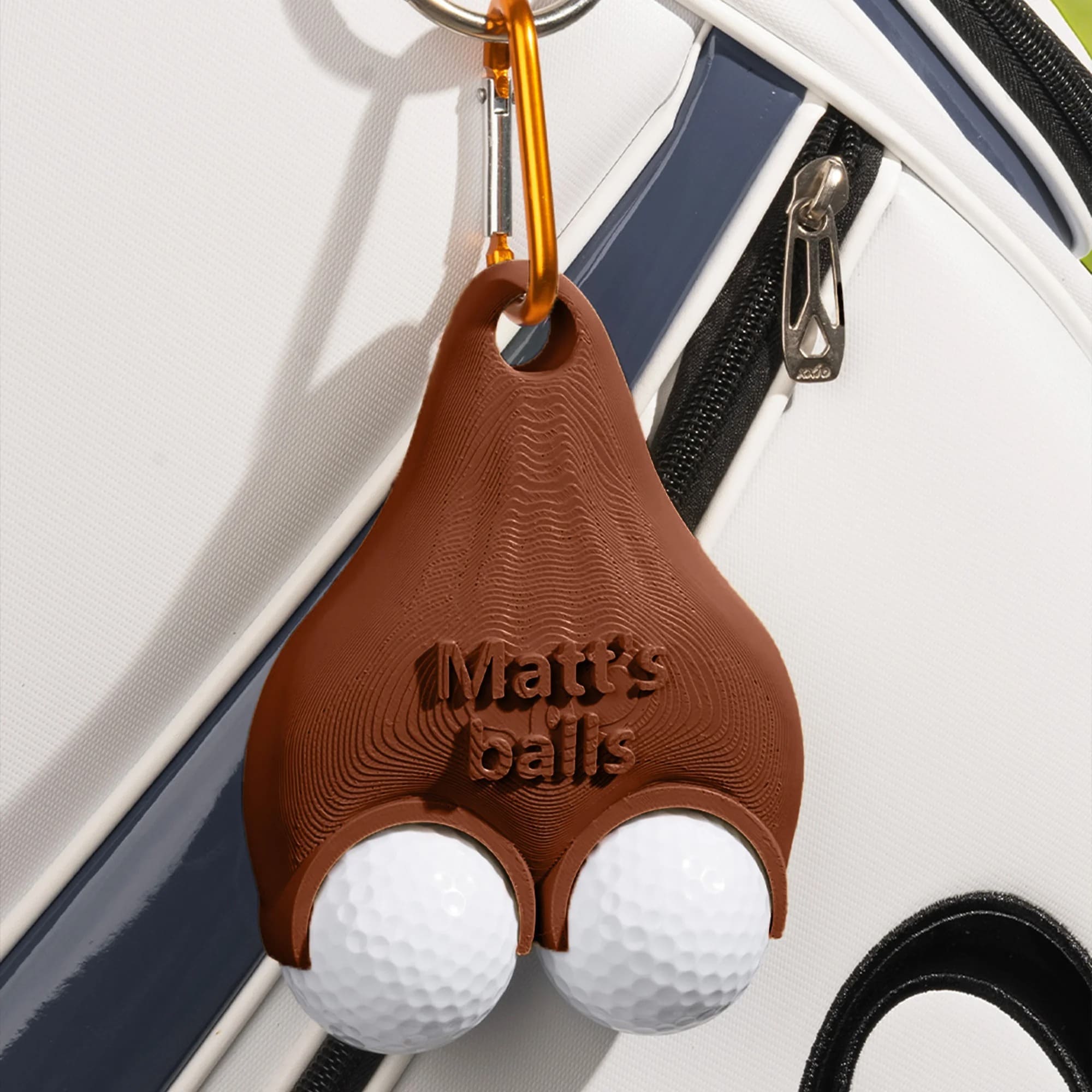 Personalized Printed Text Funny Multicolor Golf Ball Holder