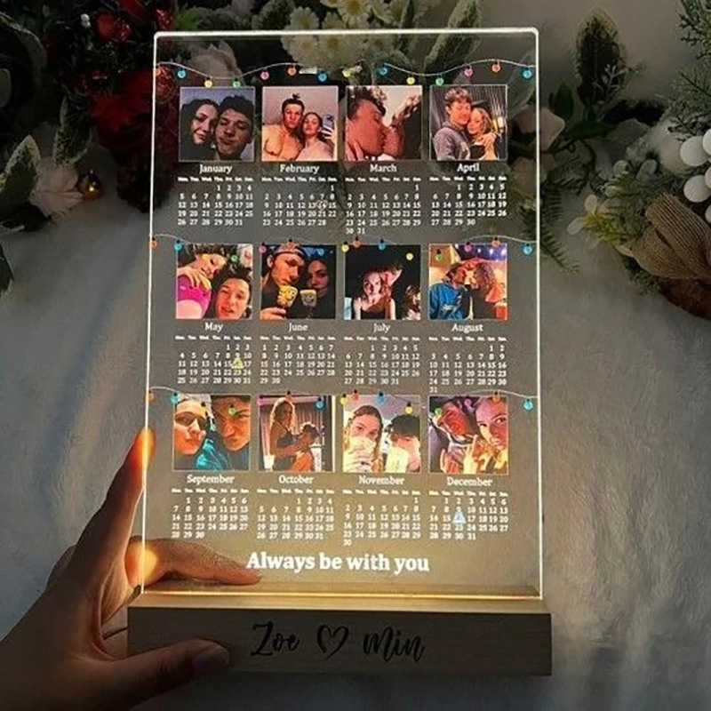 Customized 2026 calendar LED lightbox (with photo)