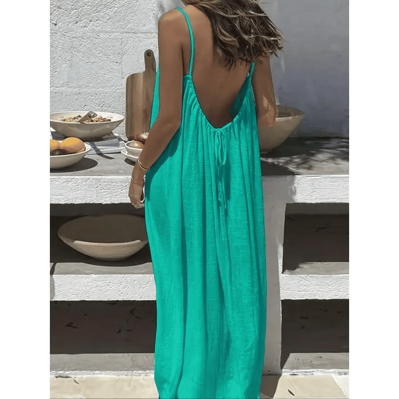 Women's strappy backless home dress