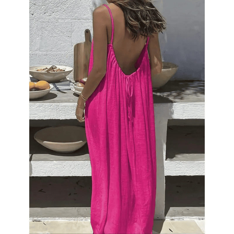 Women's strappy backless home dress