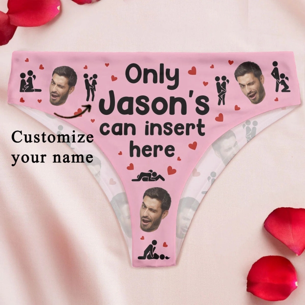 Personalized Photo Women's Low-Waisted Brief