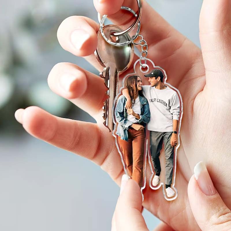 Personalized Photo Keychain: Custom Acrylic Pet or Logo Charm