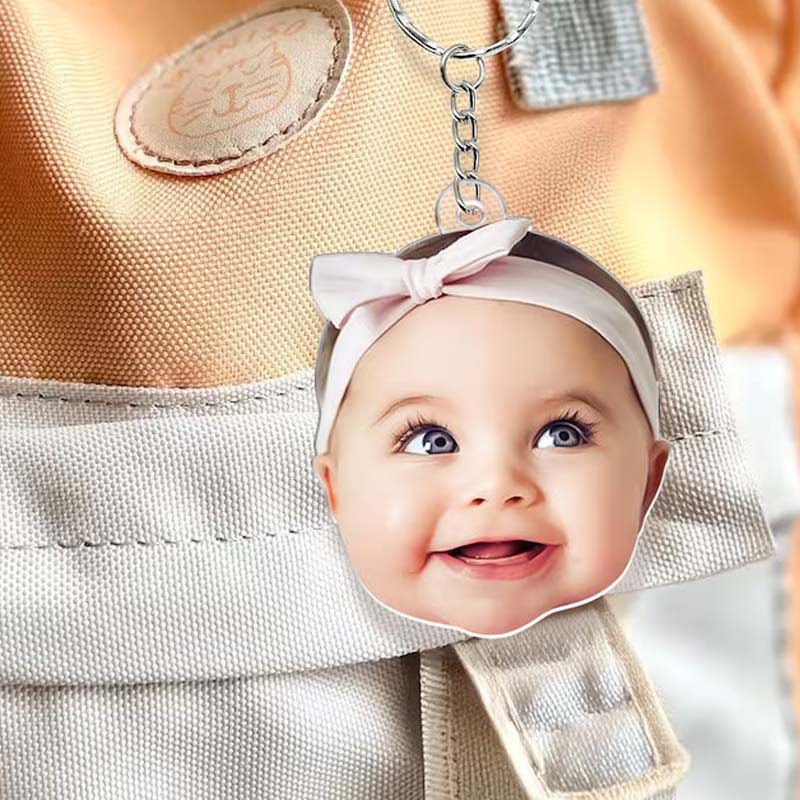 Personalized Photo Keychain: Custom Acrylic Pet or Logo Charm