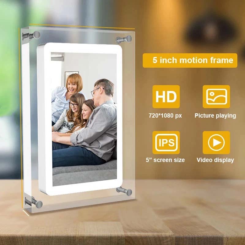 Acrylic digital photo frame video player