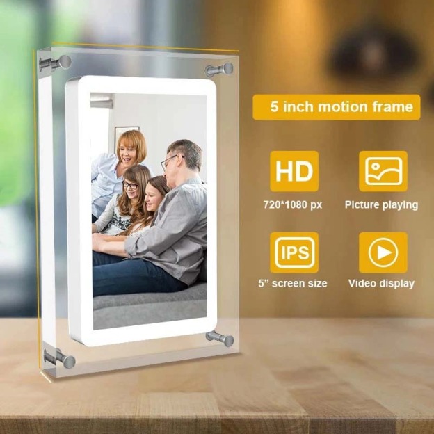 Acrylic digital photo frame video player