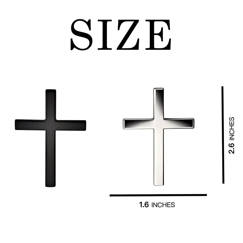 Two Pcs 3D Cross Stickers, Decorative Stickers