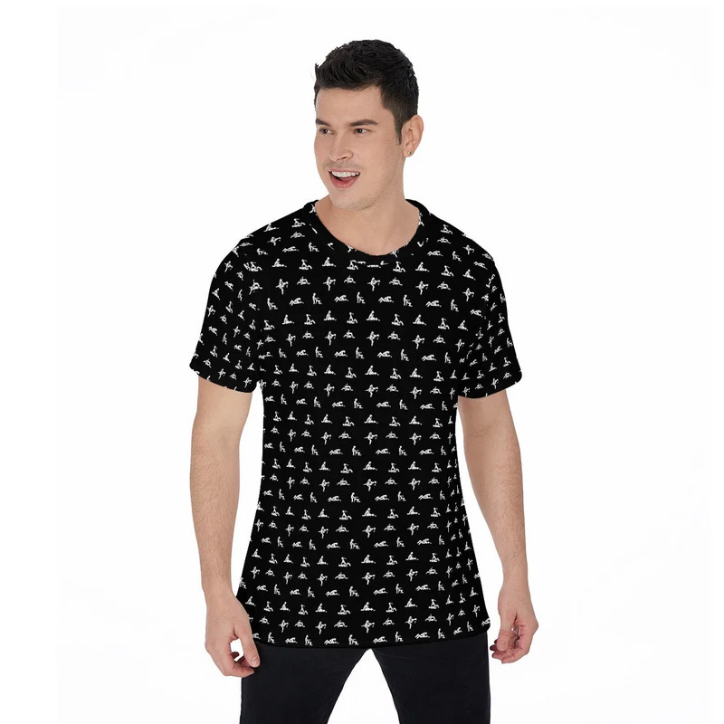Sex Position Print Crew Neck T-shirt