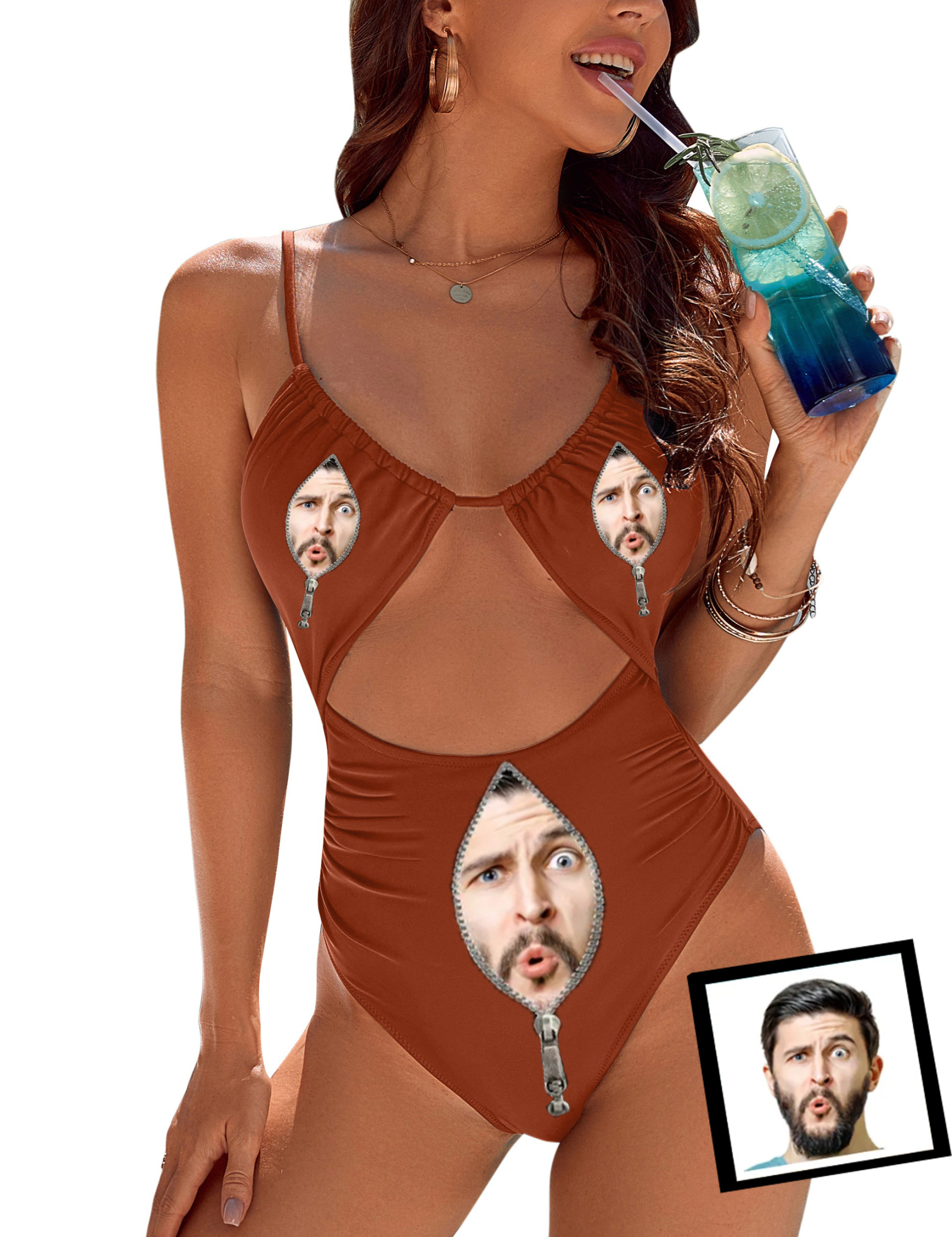 Cut-Out Tummy Control One Piece Monokini Swimsuit