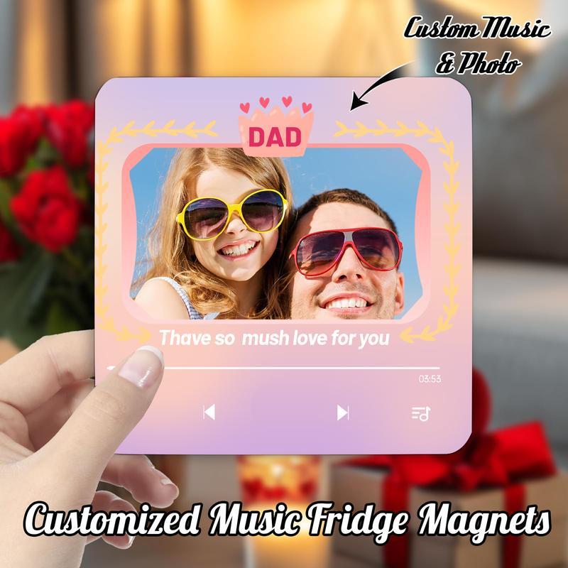 Father's Day Personalized Musical Fridge Stickers